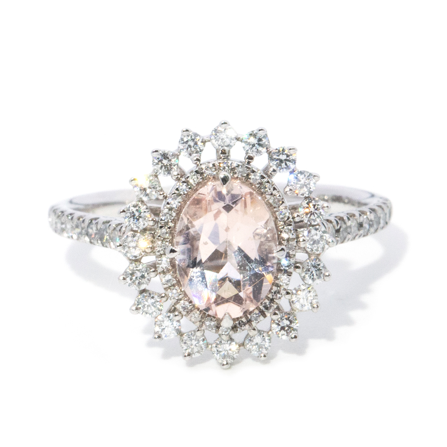 10ct Morganite and Diamond Ring