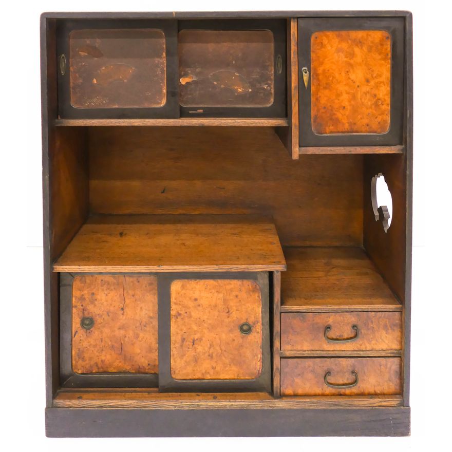 Japanese Meiji Cha Dansu Tea Tansu Chest 29.5''x25''