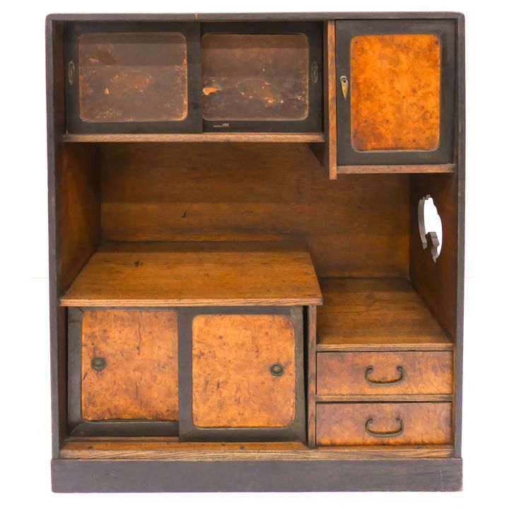 Japanese Meiji Cha Dansu Tea Tansu Chest 29.5''x25''
