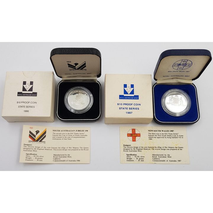 Silver Proof $10 Coins (x2)