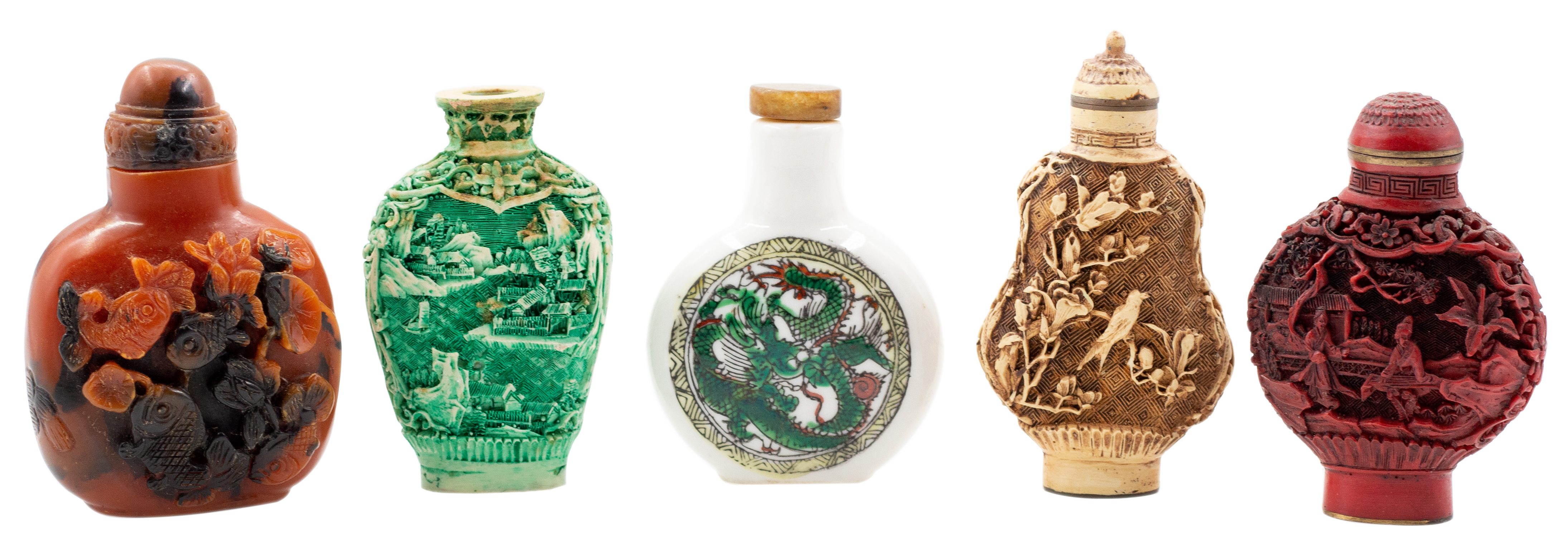 284 · China, Empire, Qing Dynasty, Perfume/Snuff Flasks, 1900, VGC