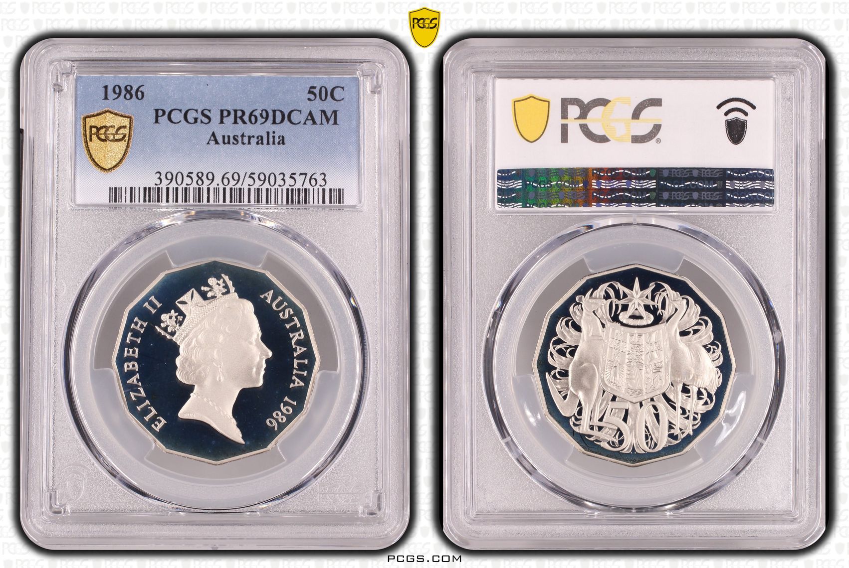 Fifty Cent, 1986, PCGS PR69DCAM