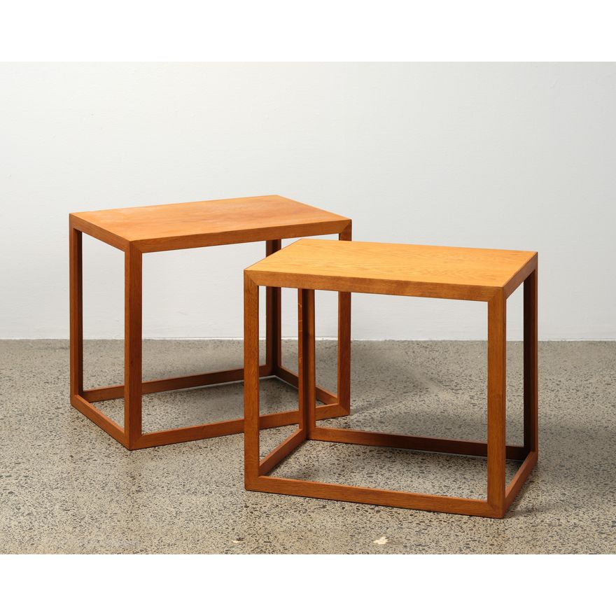 Pair of 1950s stacking Cube coffee tables