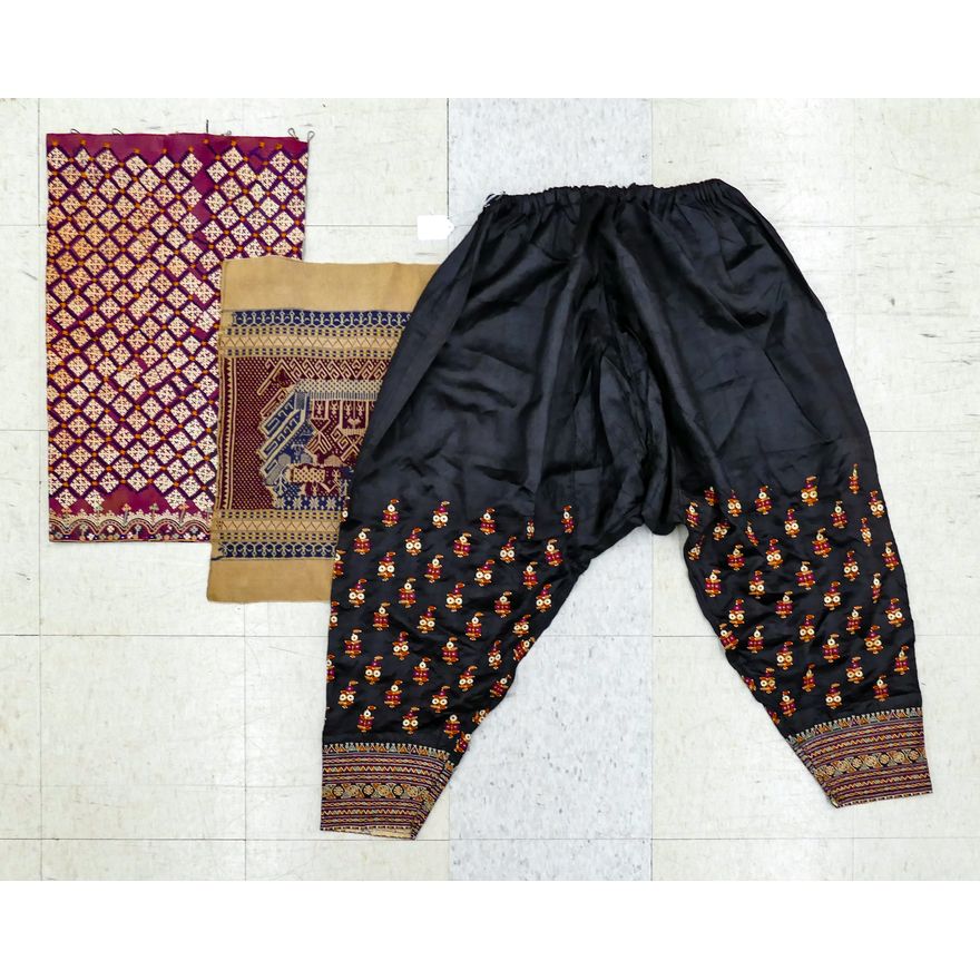 3pc Turkish and Sumatran Embroidery Textiles