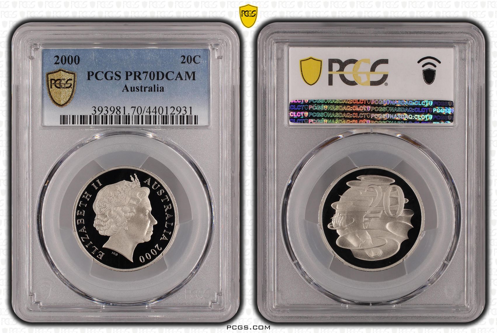 Twenty Cent, 2000, PCGS PR70DCAM