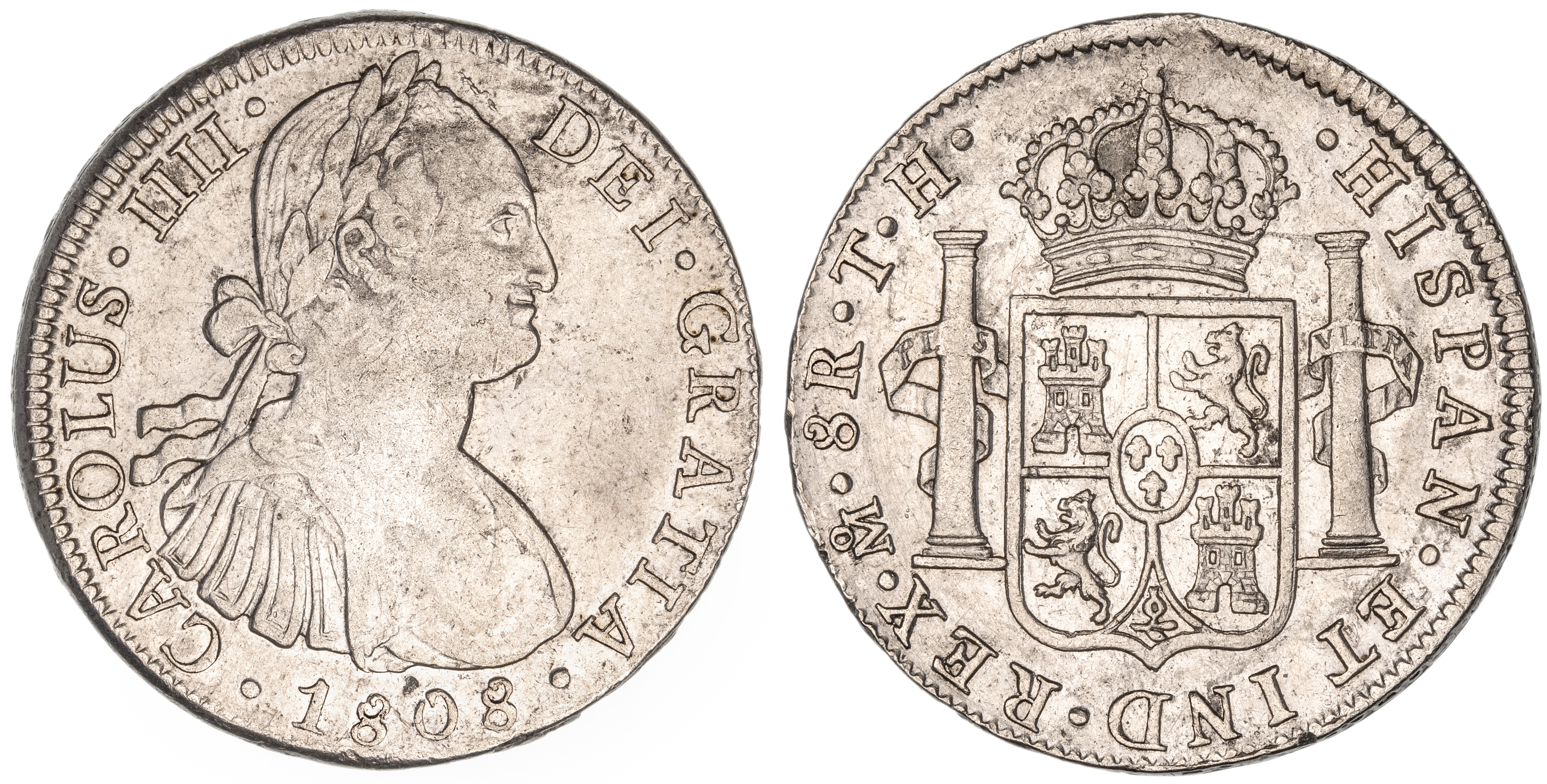 Mexico, Charles IV, Eight Reales, 1808-TH, aEF