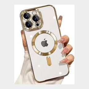 Clear Magsafe Magnetic Electroplating Case Pouch Cover for iPhone 13 Pro - Gold - Apple iPhone 13 Pro - -51748/8750