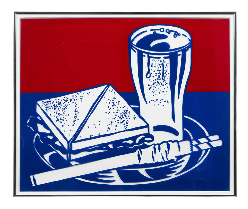 Roy Lichtenstein
(American, 1923-1997)
Sandwich &amp; Soda (from Ten Works x Ten Painters), 1964