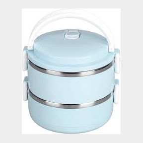 Stainless Steel 2-Layer Thermal Lunch Box Insulated Food Container - Blue - Bar 9902023964035-51748/4499