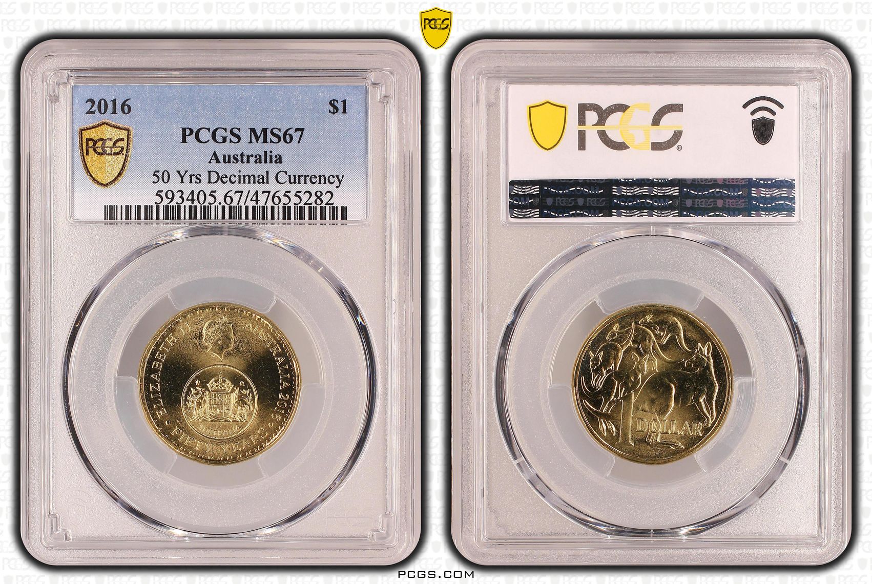 50 Yrs Decimal Currency, One Dollar, 2016, PCGS MS 67