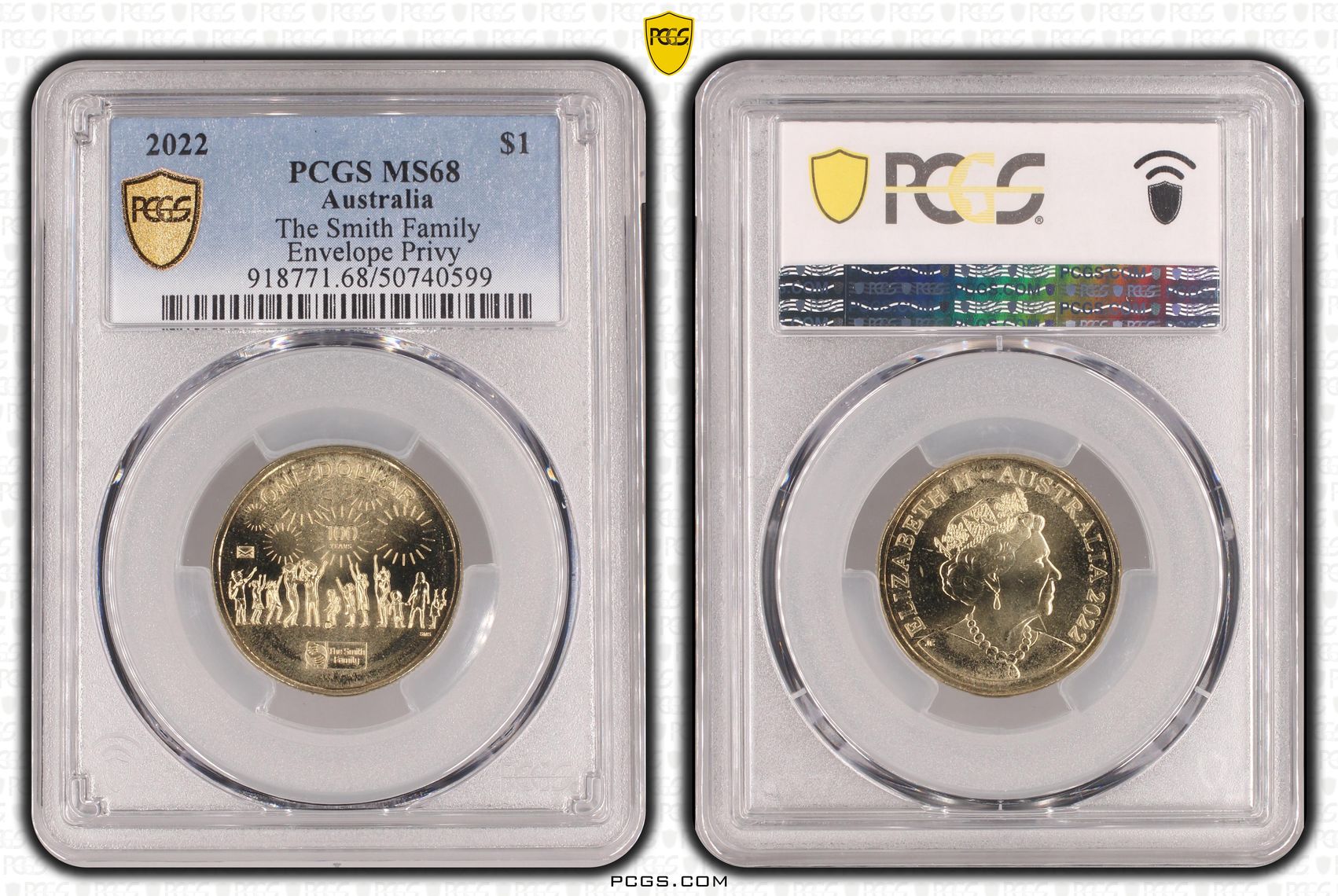 The Smith Family , One Dollar, 2022, PCGS MS68