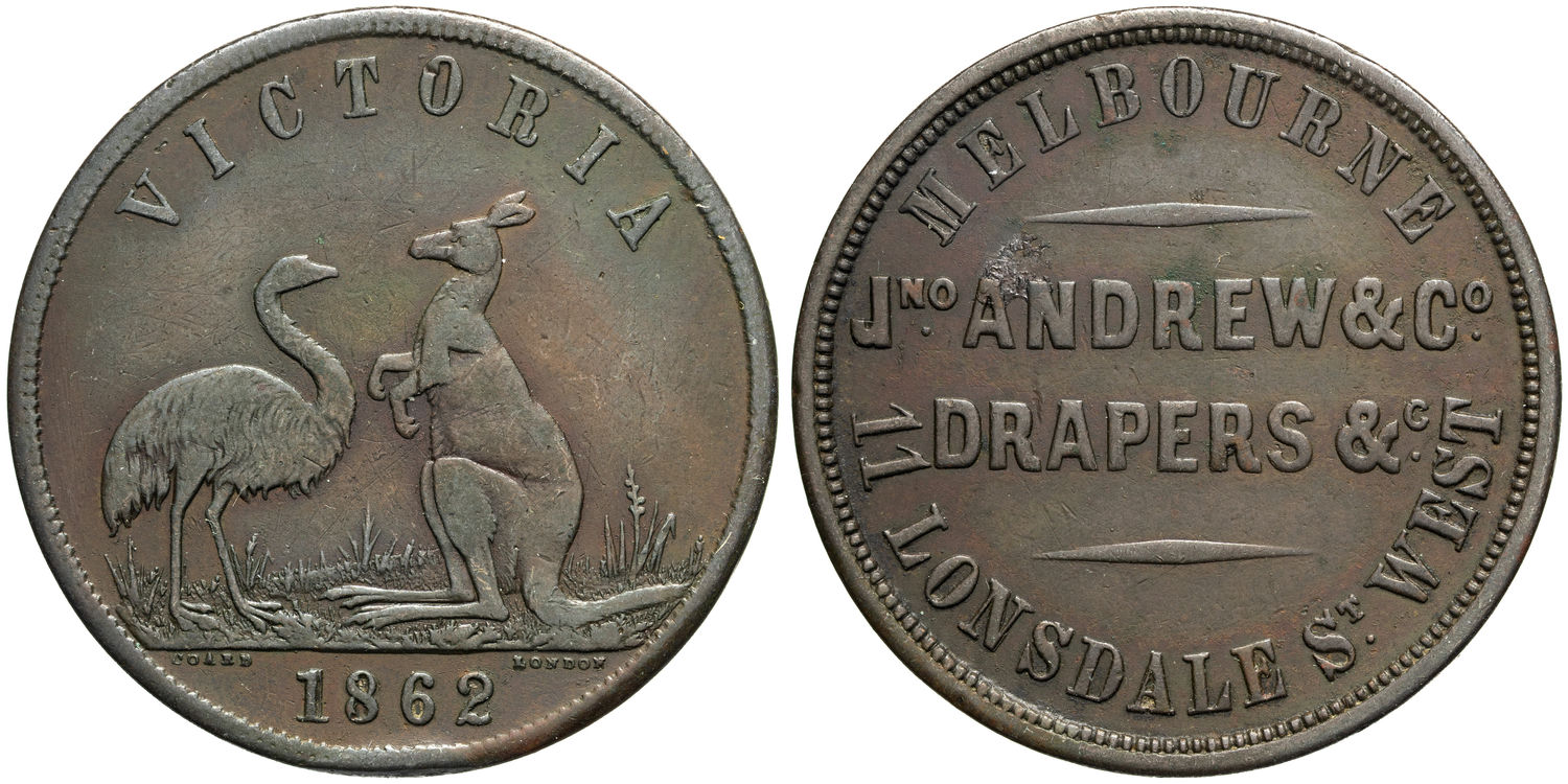 A.11 - Andrew, J. NO & Co, Melbourne, Victoria, Penny, 1862, gF