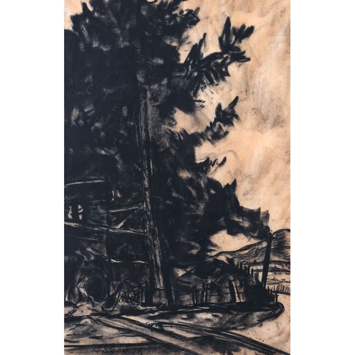 John Shotton Parker 'Landscape with country road'