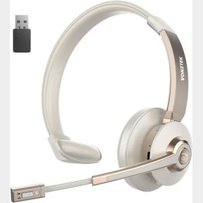 WIRELESS HEADSET BLUETOOTH HEADPHONES WITH MICROPHONE NOISE CANCELING & MUTE TRUCKER BLUETOOTH HEADSET WITH USB DONGLE FOR CELL