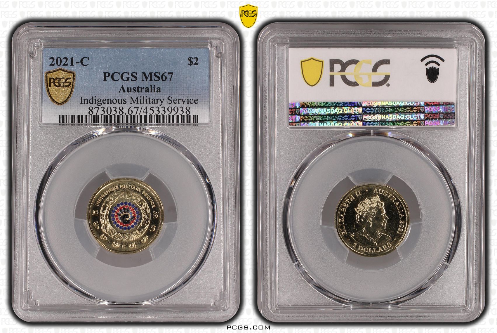 Indigenous Military Service - Colorized, Two Dollar, 2021-C, PCGS MS67