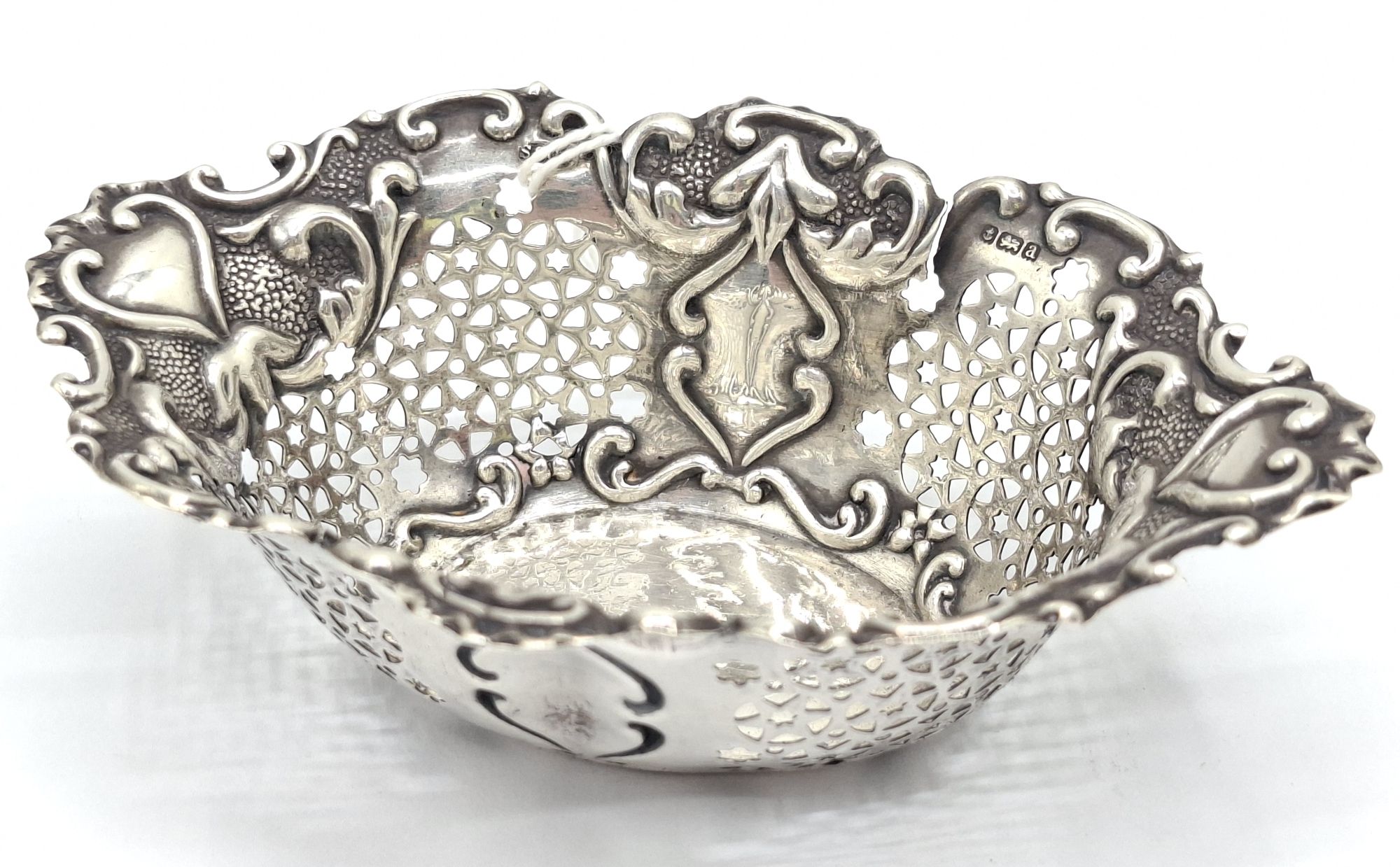 144 · STERLING SILVER BON BON DISH