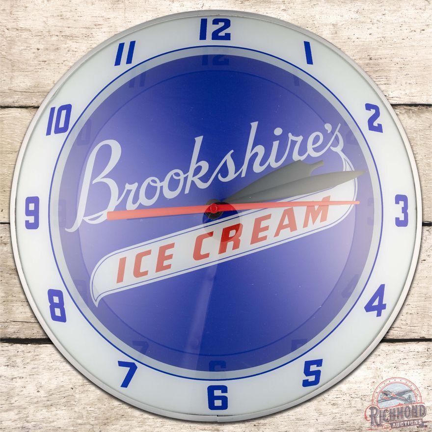 Brookshire's Ice Cream 15" Double Bubble Advertising Clock