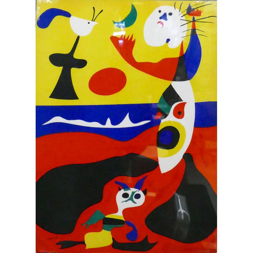 Joan Miro ''L'ete'' (Summer) 1938 Color Lithograph Framed 20''x16''
