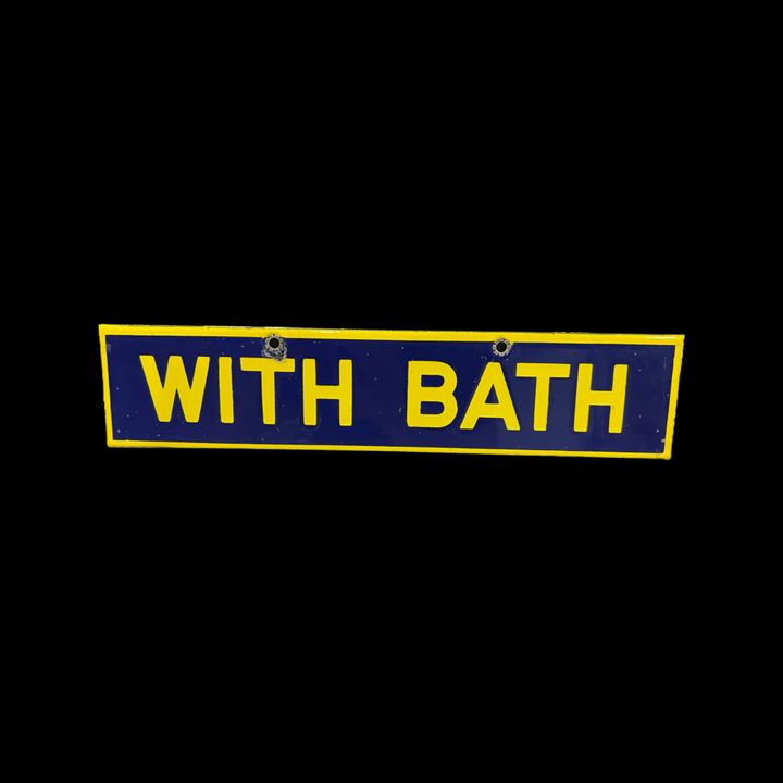 DSP With Bath Porcelain Bathroom Restroom Sign