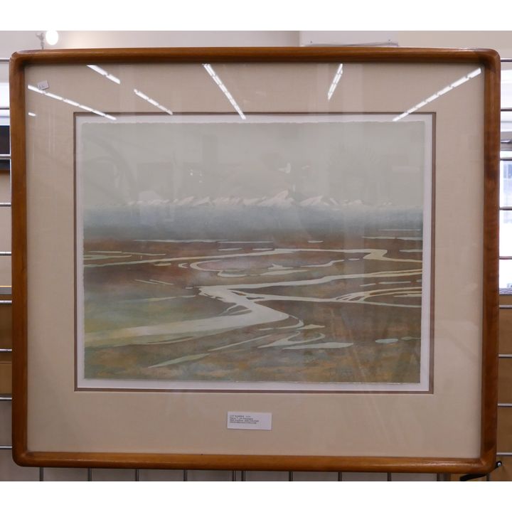 Nancy Taylor Stonington Alaskan Landscape Artist Proof Lithograph Signed- 24x28'' framed