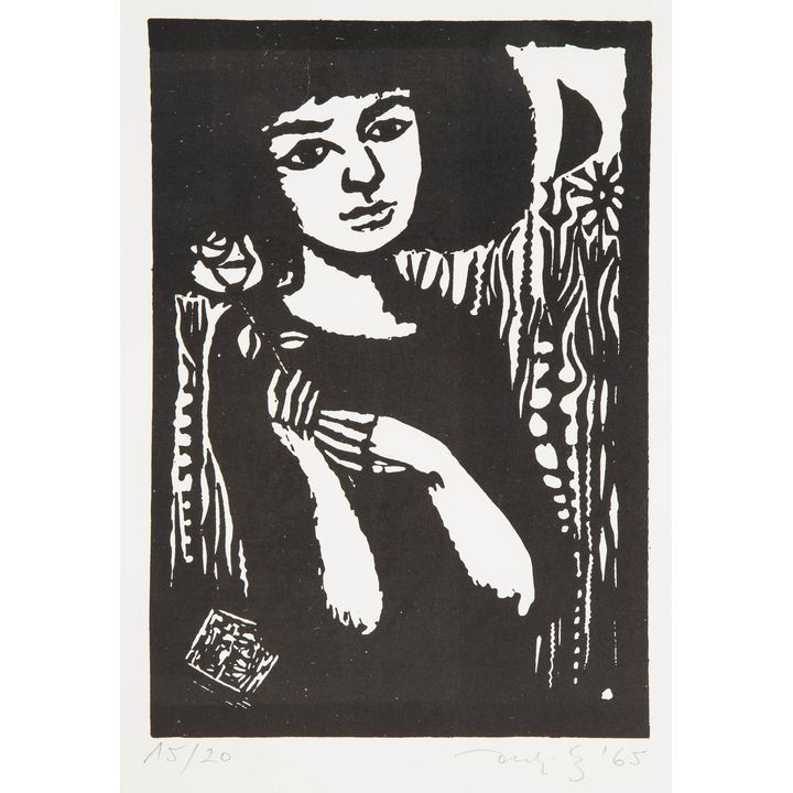 Jerzy Duda-Gracz | Dziewczyna z różą, 1965 r.