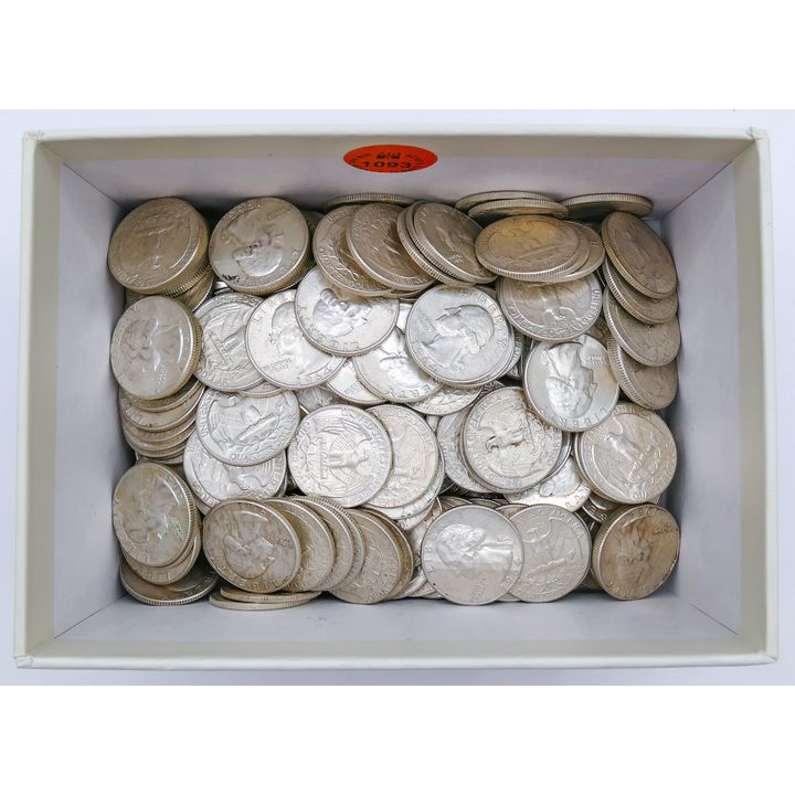 Box 227pc US Silver Washington Quarters AU 1963-64