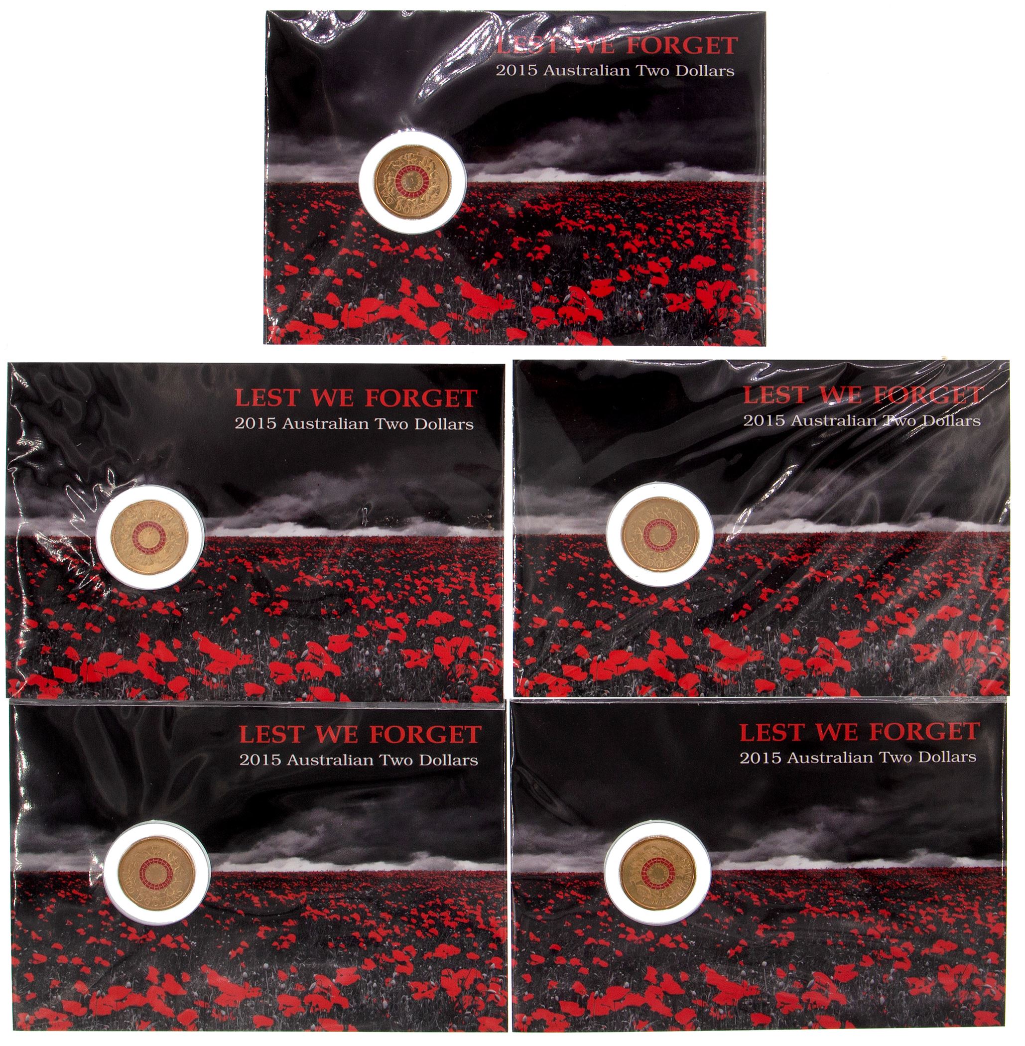 Elizabeth II, Lest We Forget, Two Dollars, 2015, UNC