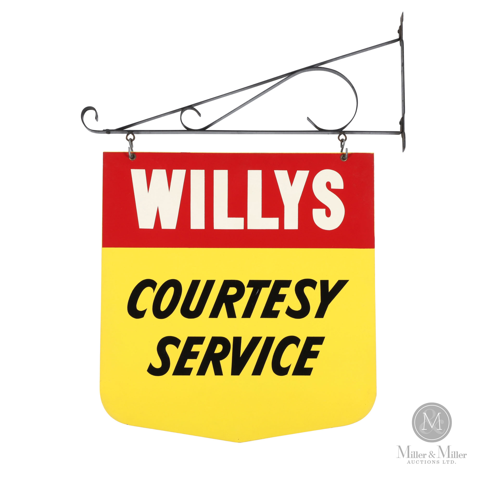 Willys Courtesy Service Dealer Sign | Miller & Miller Auctions Ltd