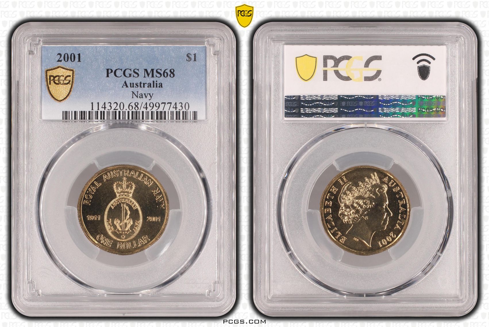 Navy POP 12/0, One Dollar, 2001, PCGS MS68