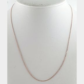 9CT ROSE GOLD PLATED STERLING SILVER ROPE CHAIN - 51929/10043