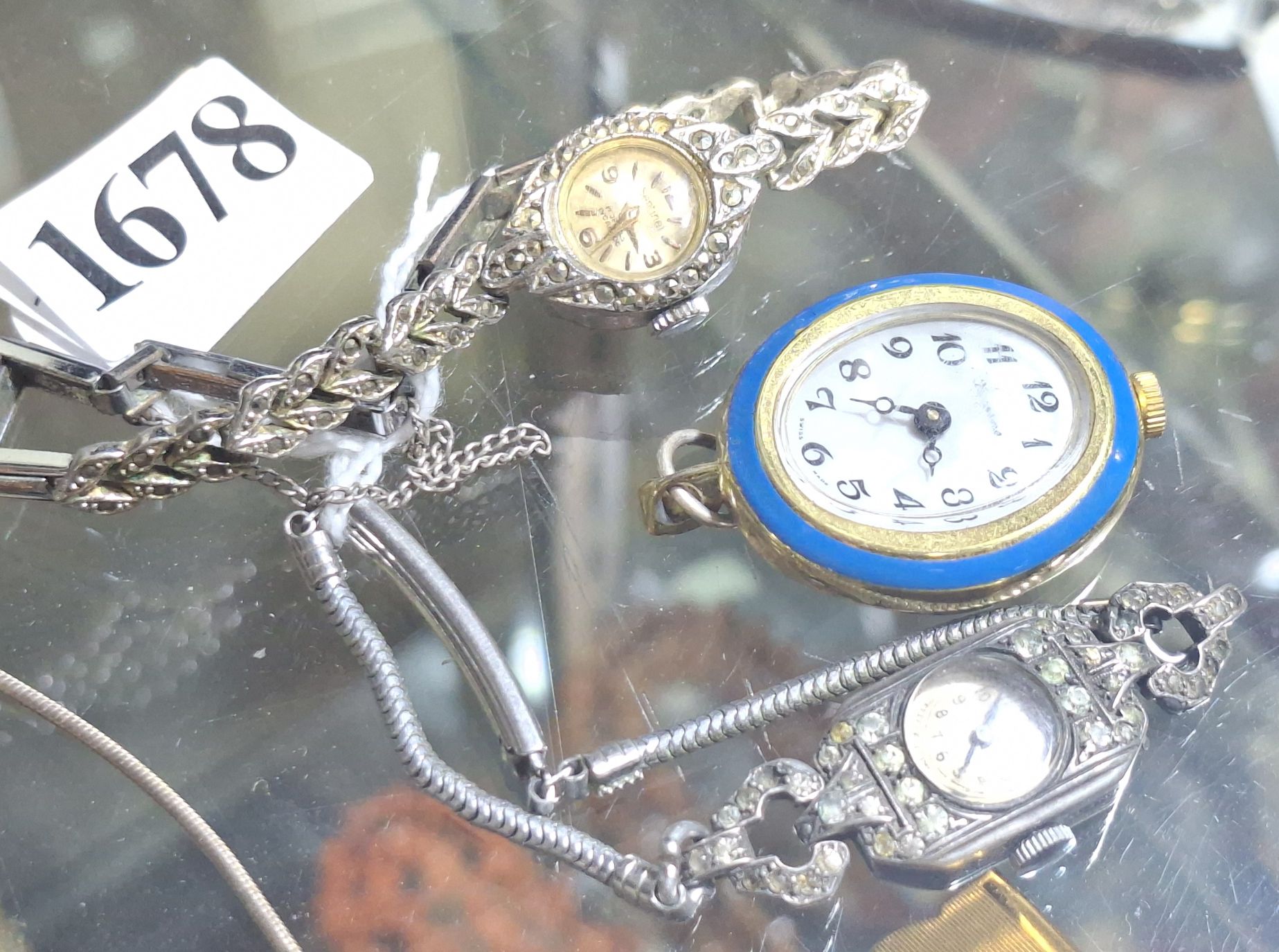 Marcasite 935 Silver Ladies Wrist Watch