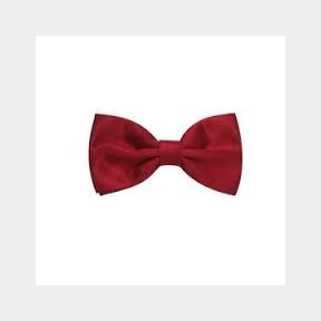 Plain Satin Bow Tie - Red - Fashionable adjustable easy to wear- 51743/6964 A7