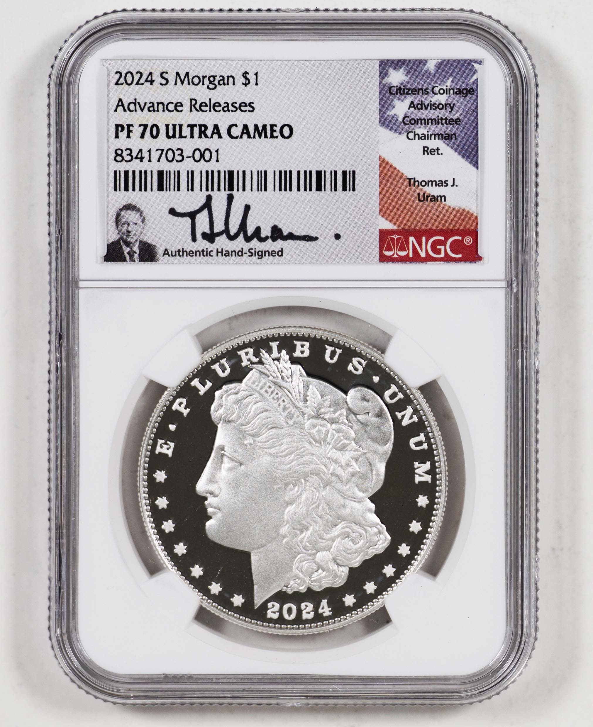 2024-S Morgan Silver Dollar NGC PF70 Ultra Cameo Advance Releases