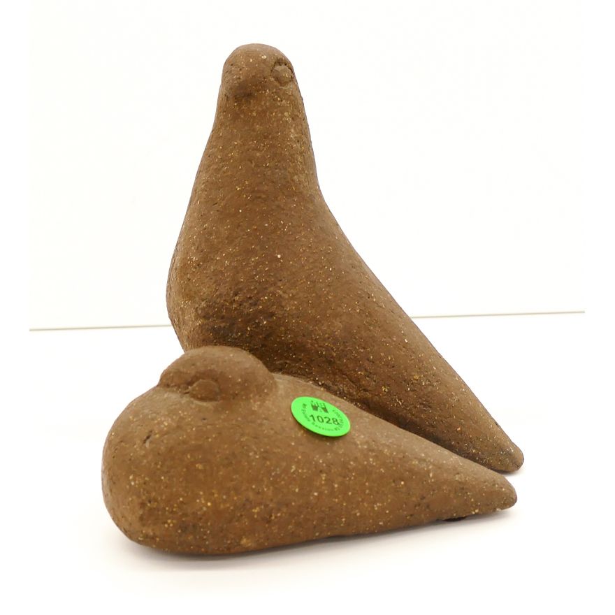 Ebba Rapp Stoneware Birds Sculpture 6''x5.5''