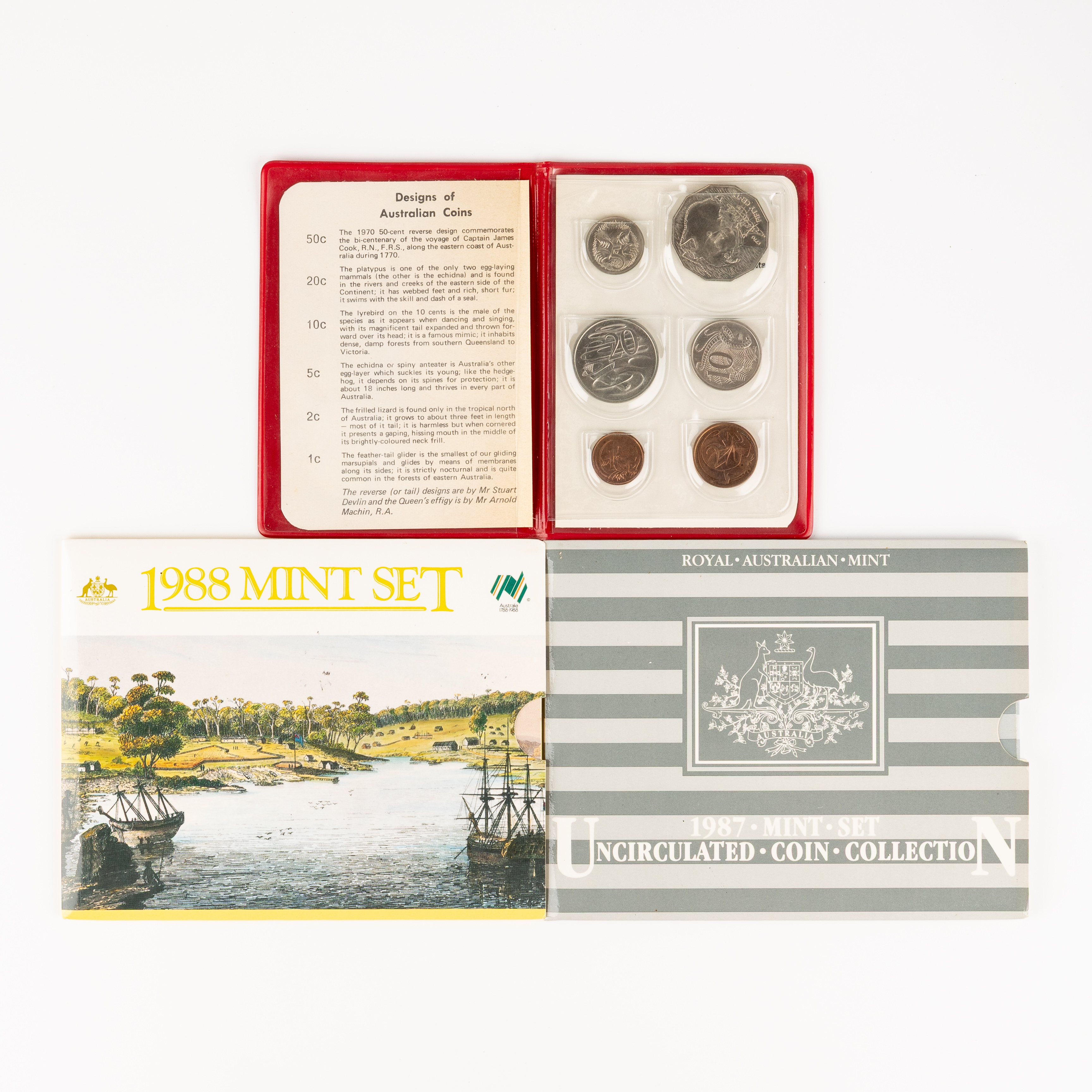 5 · Mint Sets, One Cent - Two Dollars, 1970 - 1988,  UNC