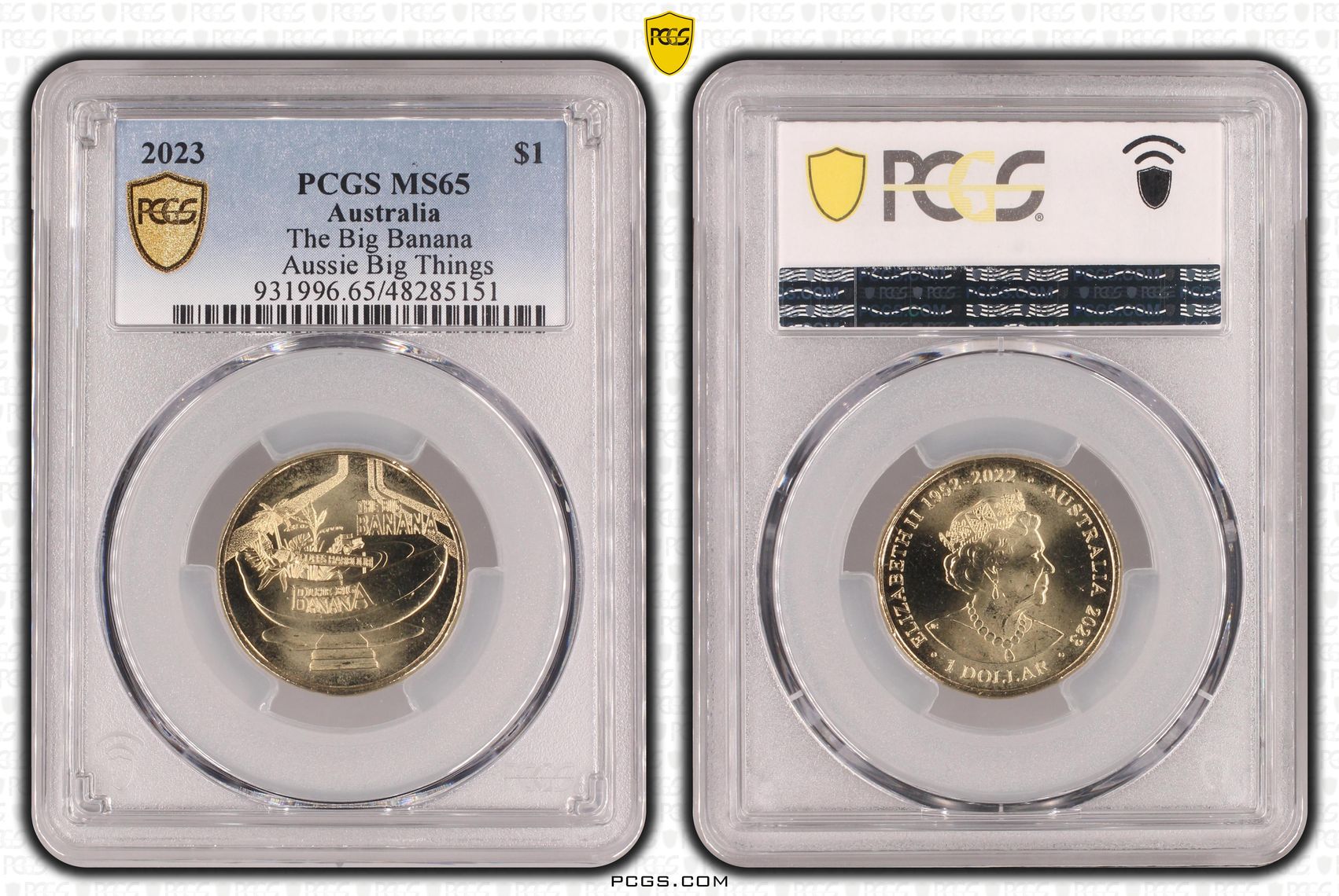 314 · Elizabeth II, The Big Banana Aussie Big Things , One Dollar, 2023, PCGS MS65