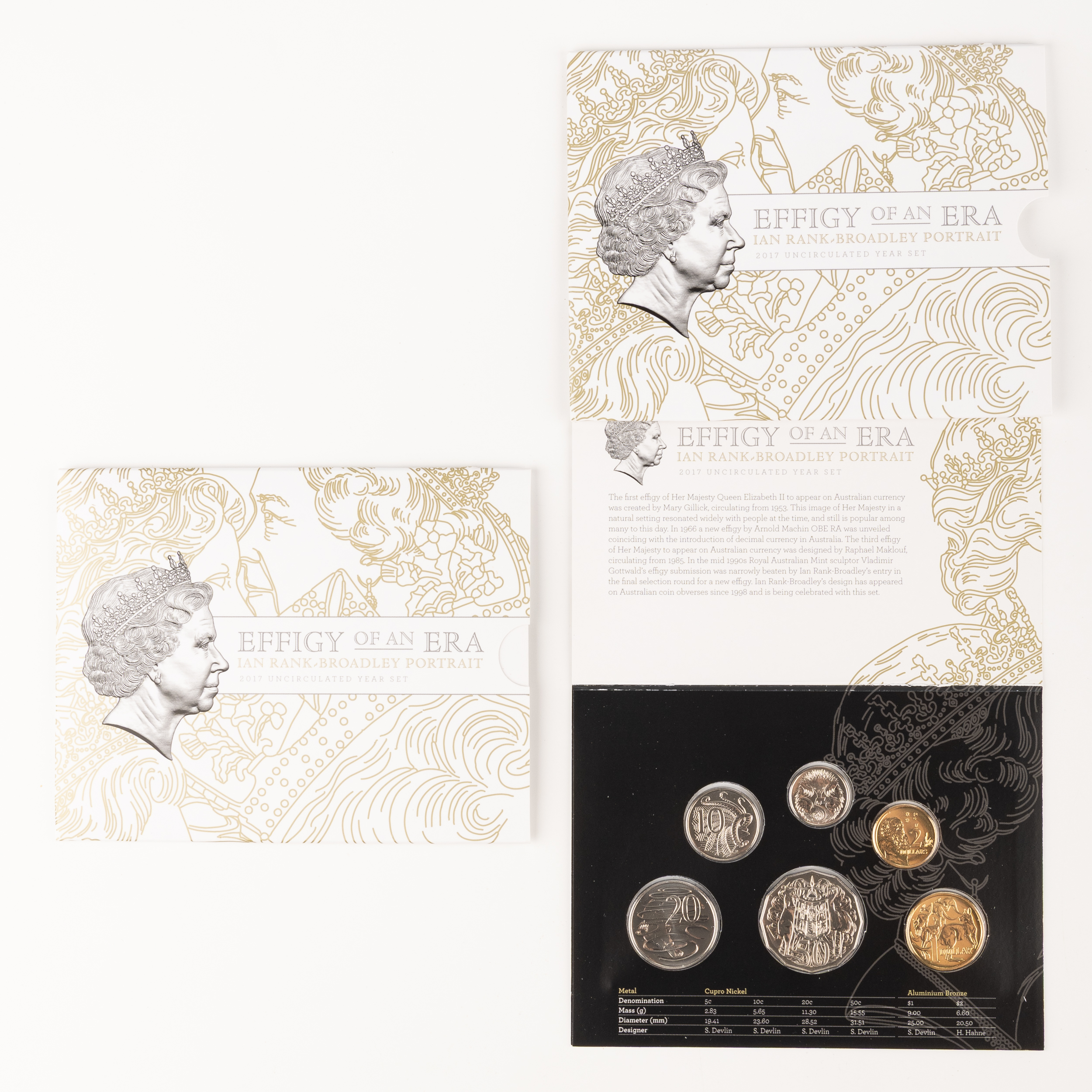 24 · Elizabeth II, Effigy of an era, Five Cents - Two Dollars, 2017,  UNC