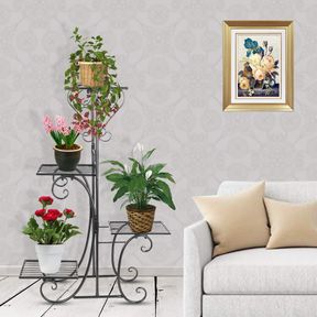 NEW 4 TIER METAL FLOWER HOLDER INDOOR PLANT STAND PL130 **