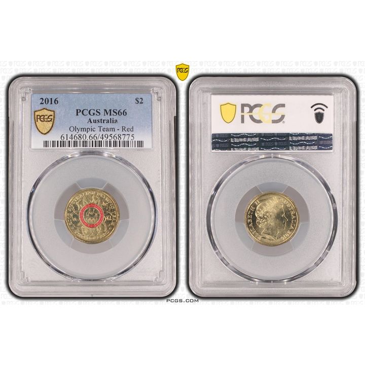 Olympic Team - Red, Two Dollar, 2016, PCGS MS66