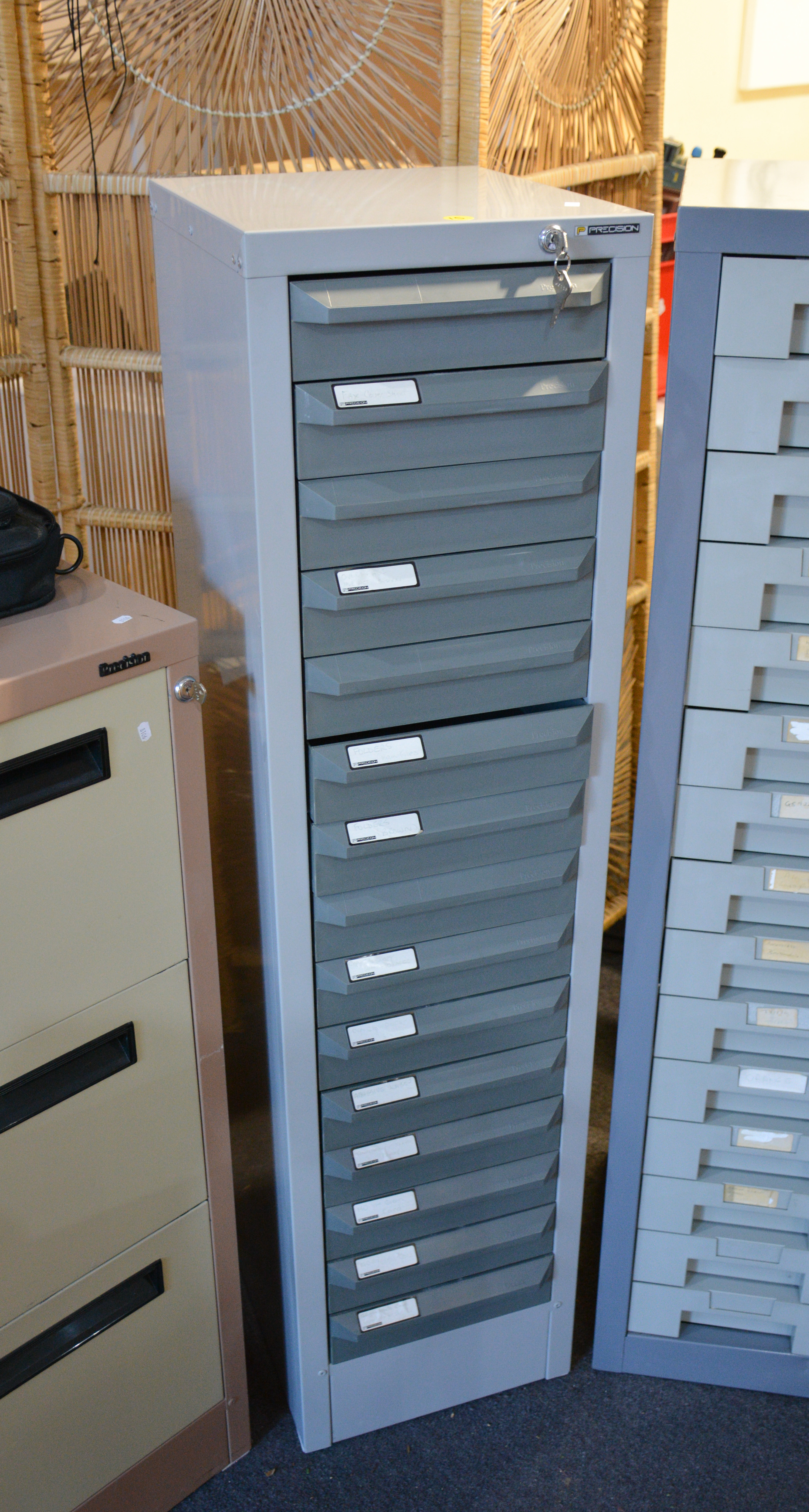 15 Drawer Metal Filing Cabinet — NZ auction result