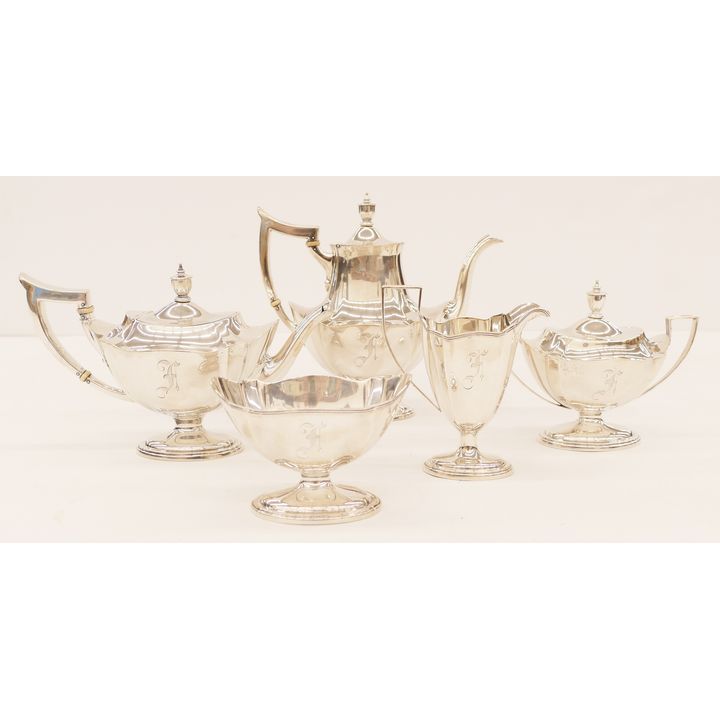 5pc Gorham ''Plymouth'' Sterling Tea & Coffee Service