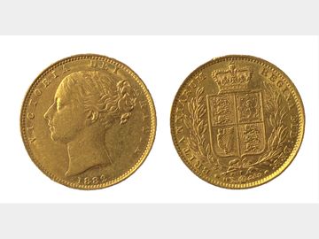 1882 Queen Victoria Young Head Sydney Mint Shield Gold Sovereign.