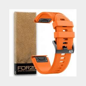 SixGrip - Garmin Fenix 6X/5X/3 - 26MM Silicone Replacement Strap - Orange - - Bar 9900958572738 - 51737/10450 SN B3 (S10)
