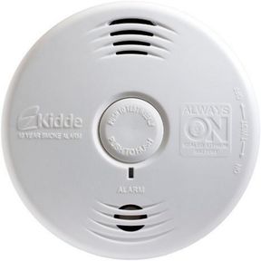 KIDDE SMOKE DETECTOR, 10-YEAR BATTERY, PHOTOELECTRIC SENSOR SMOKE ALARM, WHITE