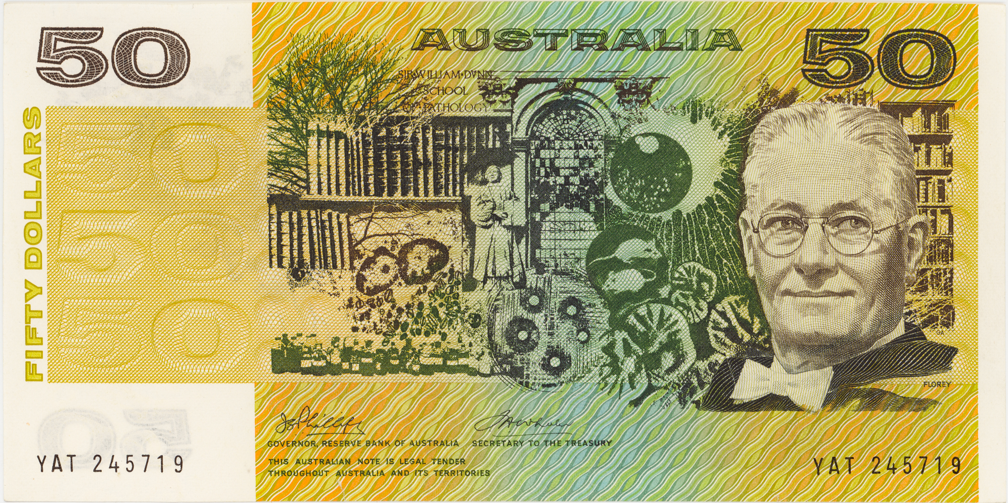 Phillips/Wheeler, Fifty Dollars, 1973, aUNC