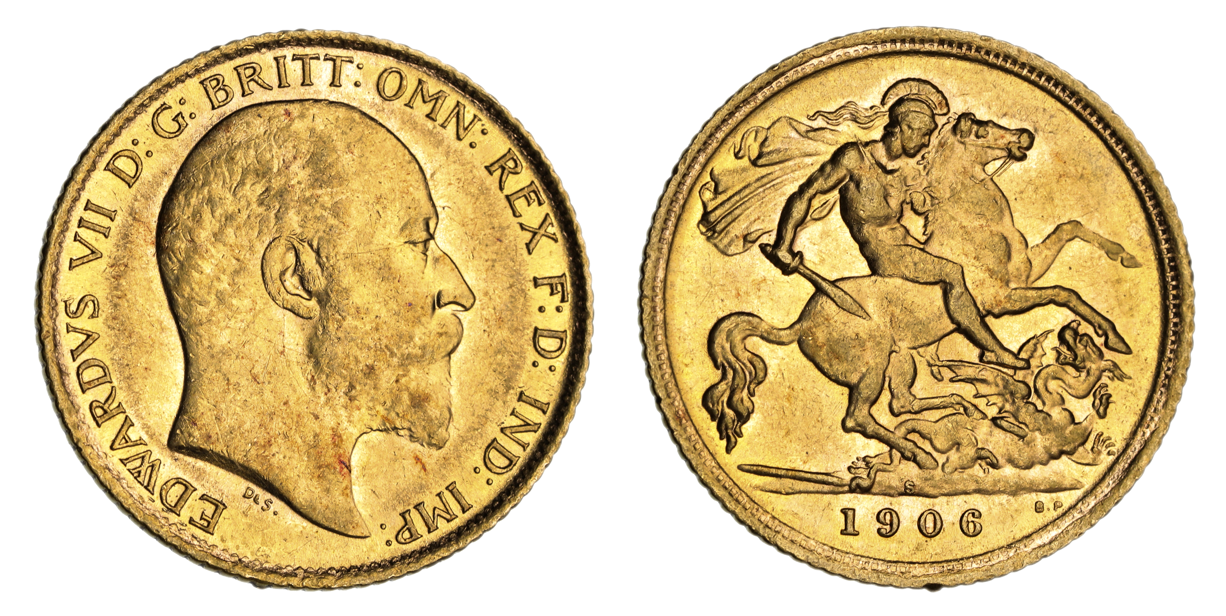 Edward VII, St. George Reverse - Sydney Mint, Half Sovereign, 1906, EF