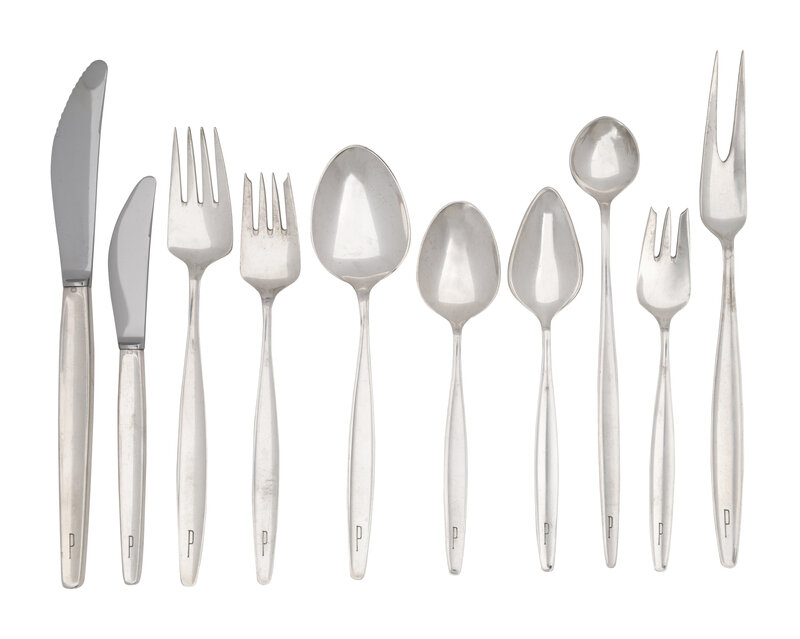 A Georg Jensen Cypress Silver Flatware Service