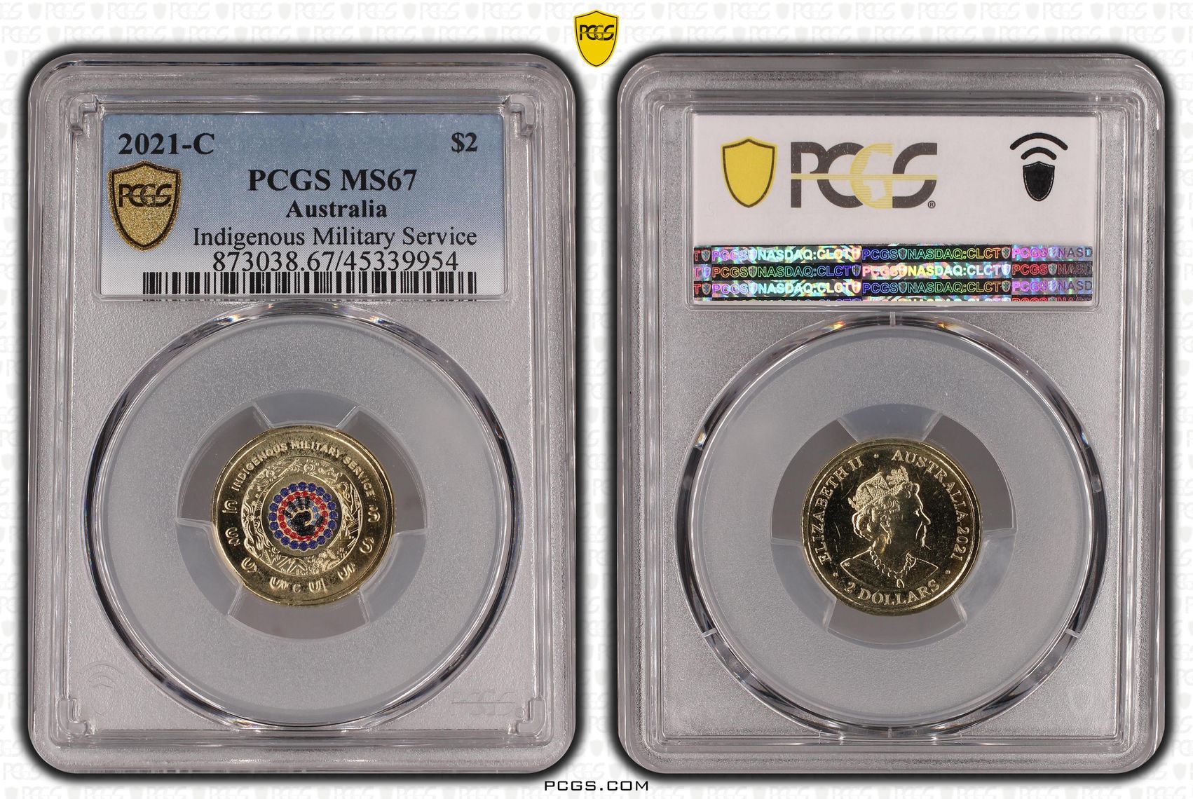 Indigenous Military Service Colourised, Two Dollar, 2021-C, PCGS MS67