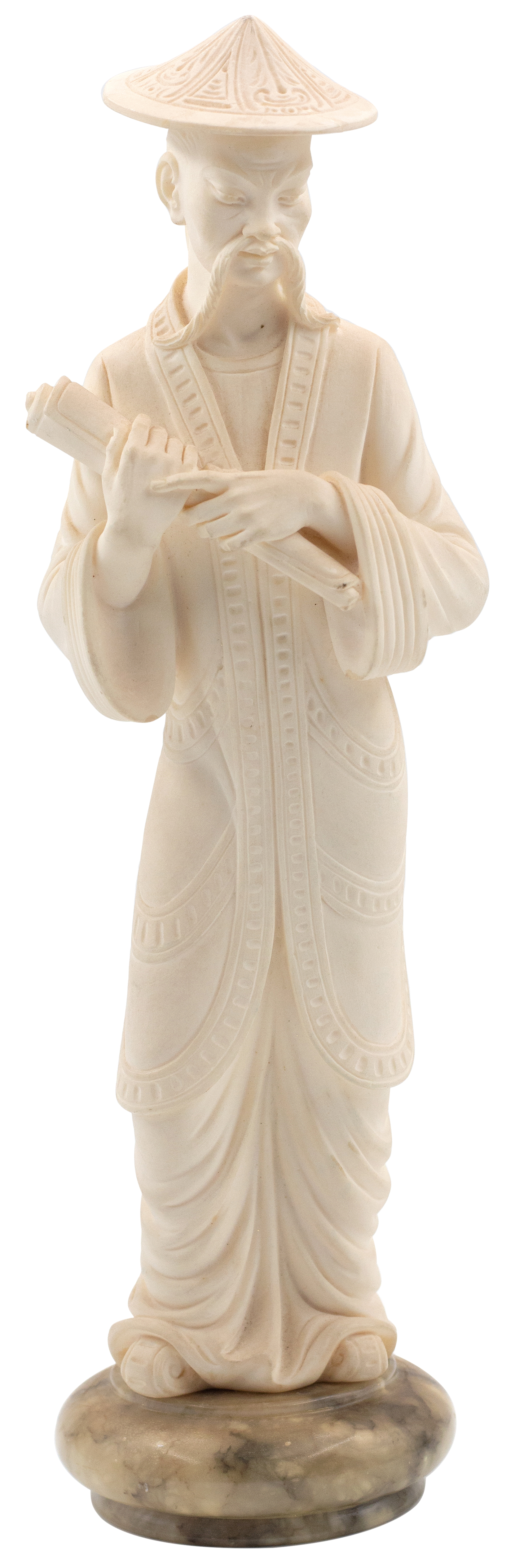 259 · China, Empire, Alabaster and Soapstone Carving of a Scholar, 1930s, VGC
