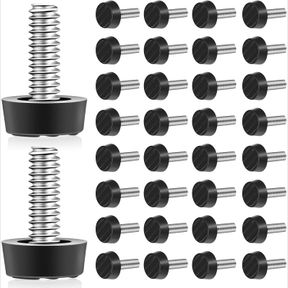 40 PCS M6 THREAD ADJUSTABLE FURNITURE LEVELERS SCREW IN THREADED OUTDOOR FURNITURE LEVELERS LEVELING FEET SCREW FOOT LEVELERS ON F
